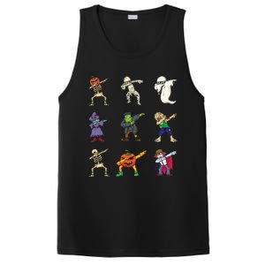 Dabbing Monsters Ghost Skeleton Funny Lazy Creepy Halloween Gift PosiCharge Competitor Tank