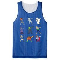 Dabbing Monsters Ghost Skeleton Funny Lazy Creepy Halloween Gift Mesh Reversible Basketball Jersey Tank