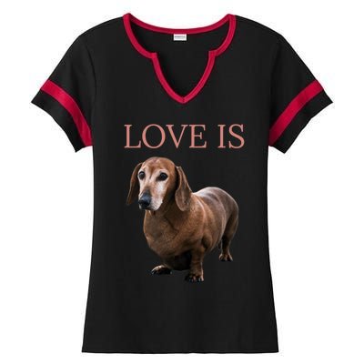 Dachshund Meaningful Gift Dog Mom Dad Gift Doxie Funny Gift Great Gift Ladies Halftime Notch Neck Tee