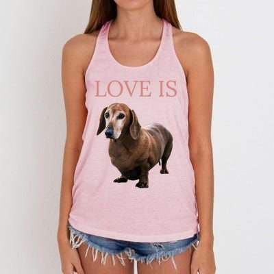 Dachshund Meaningful Gift Dog Mom Dad Gift Doxie Funny Gift Great Gift Women's Knotted Racerback Tank