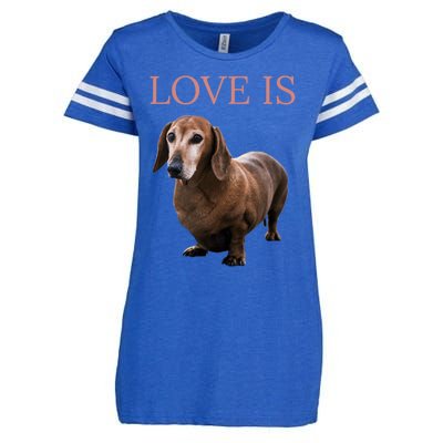 Dachshund Meaningful Gift Dog Mom Dad Gift Doxie Funny Gift Great Gift Enza Ladies Jersey Football T-Shirt