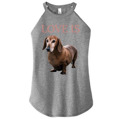 Dachshund Meaningful Gift Dog Mom Dad Gift Doxie Funny Gift Great Gift Women's Perfect Tri Rocker Tank