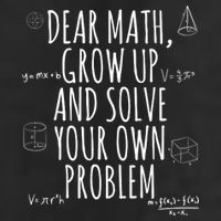 Dear Math Grow Up And Solve Your Own Problem Funny School 7 Panel Mesh Trucker Snapback Hat