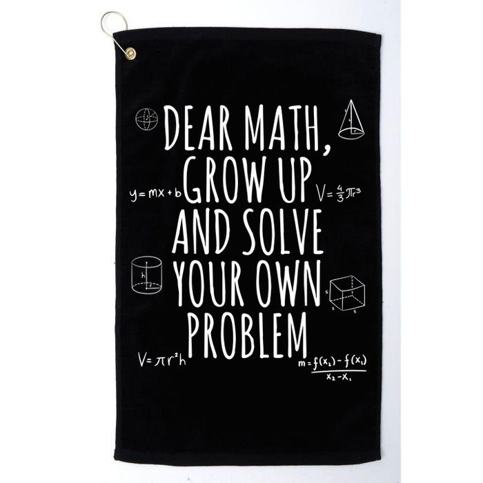 Dear Math Grow Up And Solve Your Own Problem Funny School Golf Towel