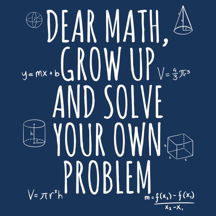 Dear Math Grow Up And Solve Your Own Problem Funny School Infant Baby Jersey Bodysuit