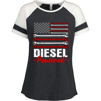 Diesel Mechanic Gifts Design On Back Enza Ladies Jersey Colorblock Tee