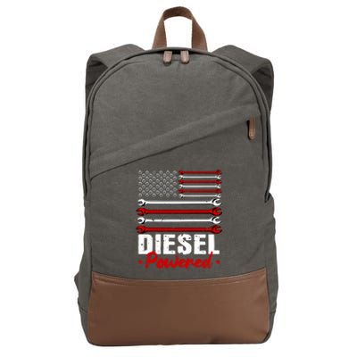 Diesel Mechanic Gifts Design On Back Cotton Canvas Backpack