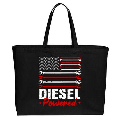 Diesel Mechanic Gifts Design On Back Cotton Canvas Jumbo Tote