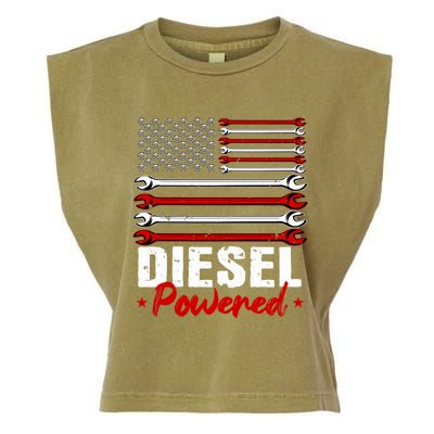 Diesel Mechanic Gifts Design On Back Garment-Dyed Women's Muscle Tee