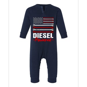 Diesel Mechanic Gifts Design On Back Infant Fleece One Piece