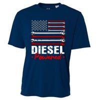 Diesel Mechanic Gifts Design On Back Cooling Performance Crew T-Shirt