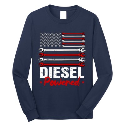 Diesel Mechanic Gifts Design On Back Long Sleeve Shirt