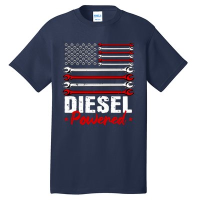 Diesel Mechanic Gifts Design On Back Tall T-Shirt