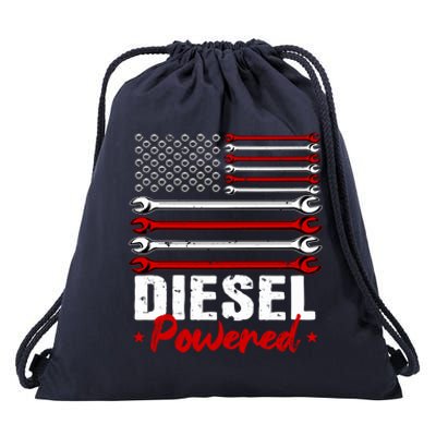 Diesel Mechanic Gifts Design On Back Drawstring Bag