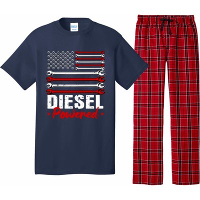 Diesel Mechanic Gifts Design On Back Pajama Set