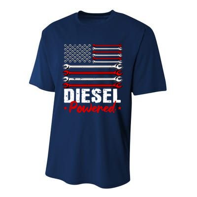 Diesel Mechanic Gifts Design On Back Performance Sprint T-Shirt