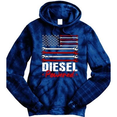 Diesel Mechanic Gifts Design On Back Tie Dye Hoodie