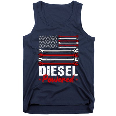 Diesel Mechanic Gifts Design On Back Tank Top