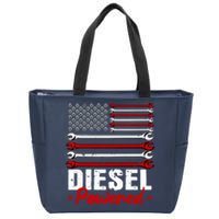 Diesel Mechanic Gifts Design On Back Zip Tote Bag