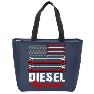 Diesel Mechanic Gifts Design On Back Zip Tote Bag