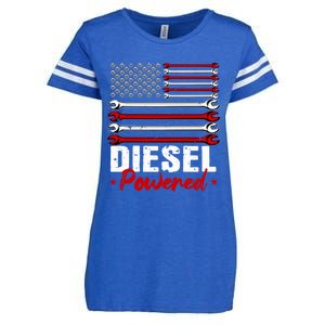 Diesel Mechanic Gifts Design On Back Enza Ladies Jersey Football T-Shirt