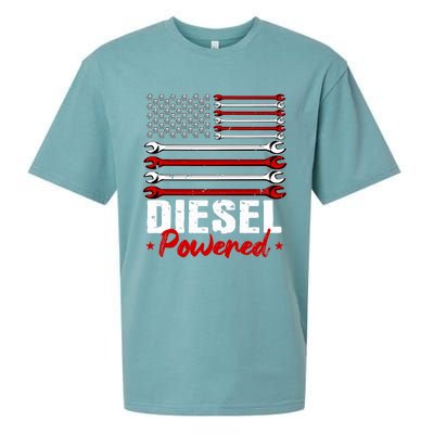 Diesel Mechanic Gifts Design On Back Sueded Cloud Jersey T-Shirt