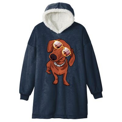 Dachshund Meaningful Gift Funny Tee For Cute Dog Lovers Funny Gift Hooded Wearable Blanket