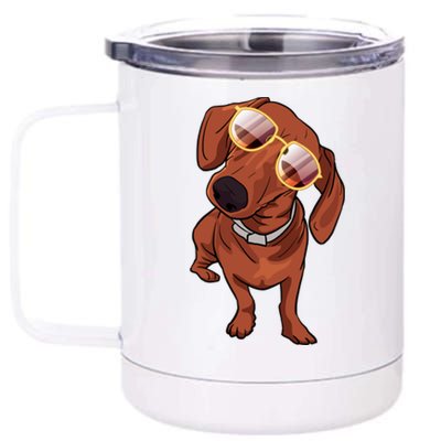 Dachshund Meaningful Gift Funny Tee For Cute Dog Lovers Funny Gift 12 oz Stainless Steel Tumbler Cup