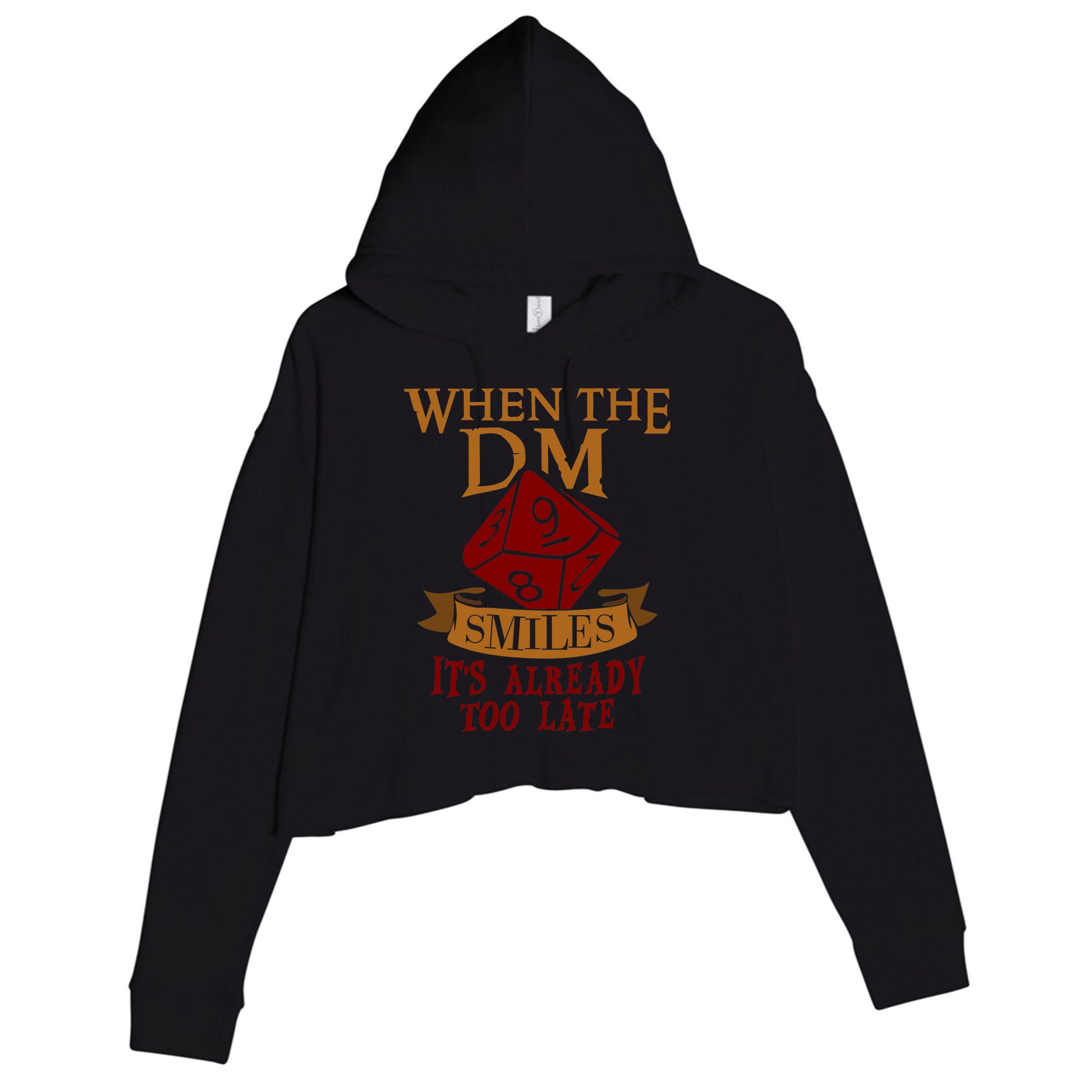 Dungeon Master Gift Dungeon Master  Geeky Gift When The Dungeon Master Smiles Crop Fleece Hoodie