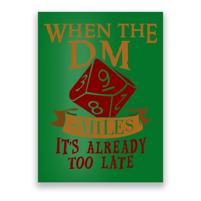 Dungeon Master Gift Dungeon Master  Geeky Gift When The Dungeon Master Smiles Poster