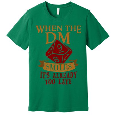 Dungeon Master Gift Dungeon Master  Geeky Gift When The Dungeon Master Smiles Premium T-Shirt