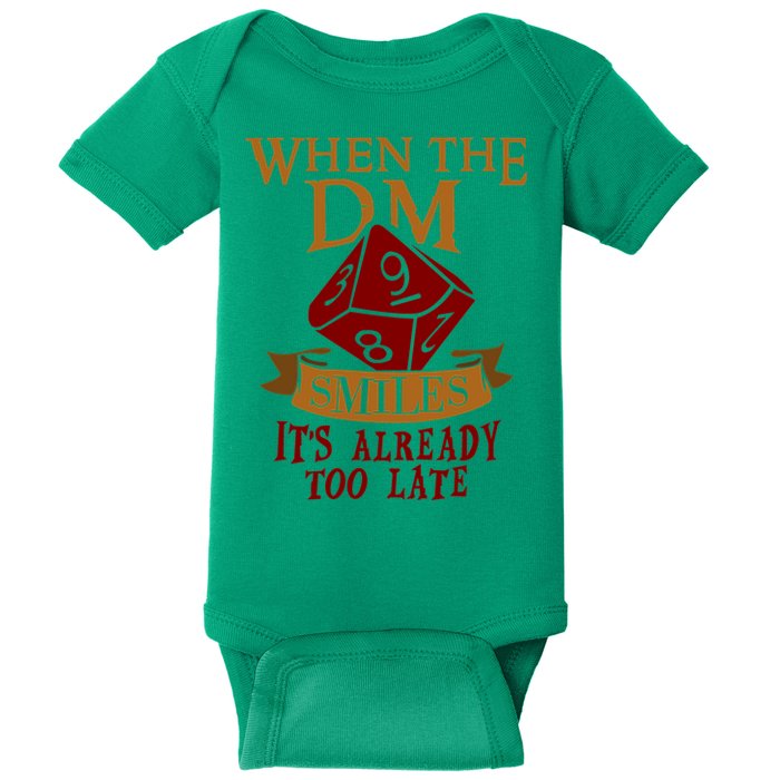 Dungeon Master Gift Dungeon Master  Geeky Gift When The Dungeon Master Smiles Baby Bodysuit