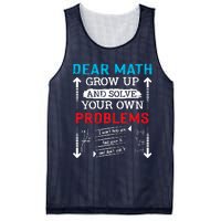 Dear Math Grow Up And Solve Your Own Problems Math Students Mesh Reversible Basketball Jersey Tank