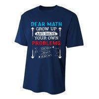 Dear Math Grow Up And Solve Your Own Problems Math Students Performance Sprint T-Shirt