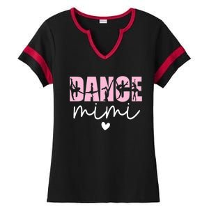 Dance Mimi Grandma Mimi Of A Dancer Dancing Mimi Ladies Halftime Notch Neck Tee