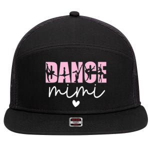 Dance Mimi Grandma Mimi Of A Dancer Dancing Mimi 7 Panel Mesh Trucker Snapback Hat