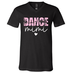 Dance Mimi Grandma Mimi Of A Dancer Dancing Mimi V-Neck T-Shirt