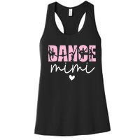 Dance Mimi Grandma Mimi Of A Dancer Dancing Mimi Women's Racerback Tank