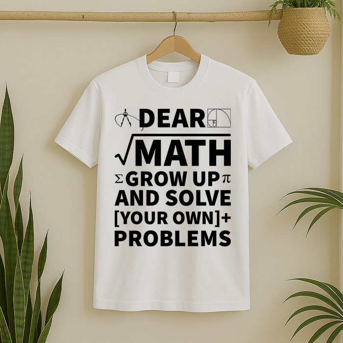 Dear Math Grow Up And Solve Your Own Problems T-Shirt