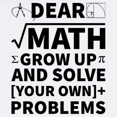 Dear Math Grow Up And Solve Your Own Problems T-Shirt
