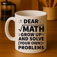 Dear Math Grow Up And Solve Your Own Problems Mug