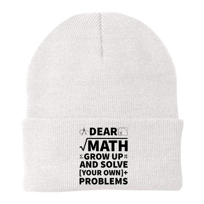 Dear Math Grow Up And Solve Your Own Problems Beanie