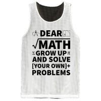 Dear Math Grow Up And Solve Your Own Problems Mesh Reversible Basketball Jersey Tank