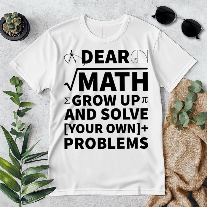 Dear Math Grow Up And Solve Your Own Problems Premium T-Shirt