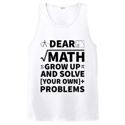 Dear Math Grow Up And Solve Your Own Problems PosiCharge Competitor Tank