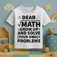 Dear Math Grow Up And Solve Your Own Problems Toddler T-Shirt