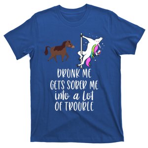 Drunk Me Gets Sober Me Into A Lot Of Trouble Wine Er Gift T-Shirt