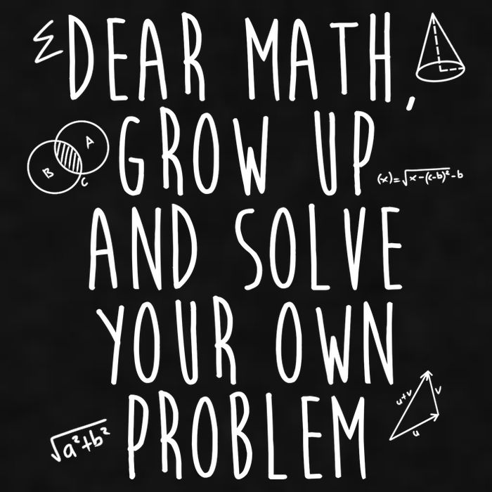 Dear Math Grow Up And Solve Your Own Problem Funny Ladies PosiCharge Tri-Blend Wicking Tank