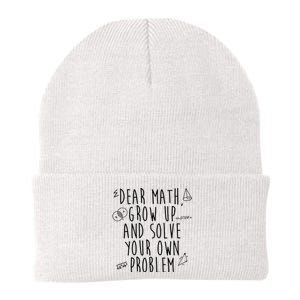 Dear Math Grow Up And Solve Your Own Problem Funny Knit Cap Winter Beanie