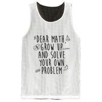 Dear Math Grow Up And Solve Your Own Problem Funny Mesh Reversible Basketball Jersey Tank